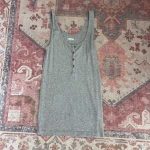 Gray long tank top
